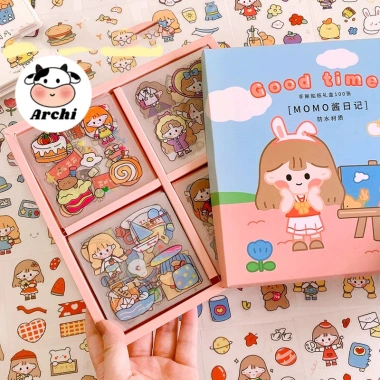 Sticker Cute Trang Trí Tập Vở, Bình Nước, Bút - 100 Tấm Dán Siêu Cute GIÁ CỰC RẺ 27300đ 4 Sticker Cute Trang Trí Tập Vở, Bình Nước, Bút - 100 Tấm Dán Siêu Cute GIÁ CỰC RẺ 27300đ 4