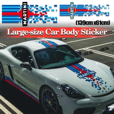Sticker Decal Martini Racing Car Vinyl UV Bảo Vệ Lớn cho Mũi Xe, Thân Xe – Ốp Lưng Trong Suốt, Giá 194.400₫