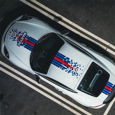 Sticker Decal Martini Racing Car Vinyl UV Bảo Vệ Lớn cho Mũi Xe, Thân Xe – Ốp Lưng Trong Suốt, Giá 194.400₫