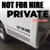 Sticker Xe Private Not For Hire Chống Thấm Nước Phản Quang Decal Vinyl Bền Đẹp Tầm Nhìn Cao Giá 56.895₫