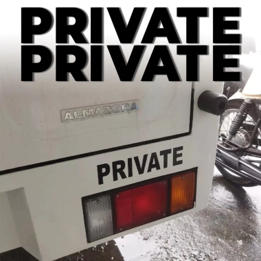 Sticker Xe Private Not For Hire Chống Thấm Nước Phản Quang Decal Vinyl Bền Đẹp Tầm Nhìn Cao Giá 56.895₫