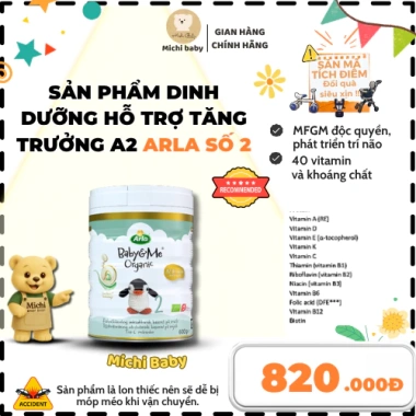 Sữa Arla Baby&Me A2 Organic Đan Mạch 600g - Voucher 100K, Giá chỉ 699.000₫