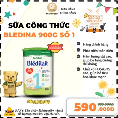 Sữa Bột Michibaby Bledina Đủ Số 1 2 3 400g 900g Giá ưu đãi 128.000 VND 4