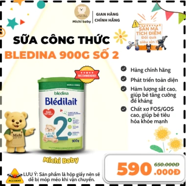 Sữa Bột Michibaby Bledina Đủ Số 1 2 3 400g 900g Giá ưu đãi 128.000 VND 5