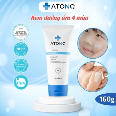 Sữa dưỡng ẩm hữu cơ Atono Oxygen Lotion 160g cho da 0+ Dưỡng ẩm sâu, giảm giá 20% chỉ 79.000₫