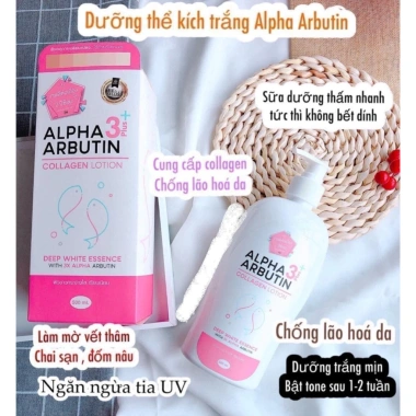 Sữa Dưỡng Thể Alpha Arbutin - Dưỡng Trắng, Phục Hồi Da Đen Sạm, Không Đều Màu - 320k