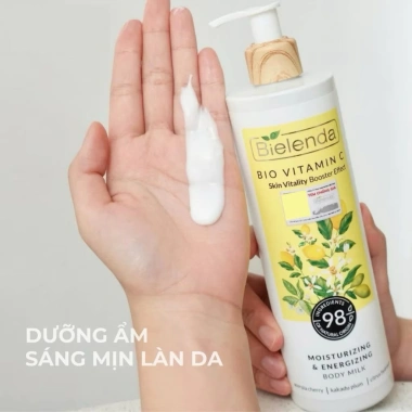 Sữa dưỡng thể Bielenda Bio Vitamin C 400ml - Dưỡng ẩm, làm trắng da, giảm thâm, chỉ 399.000₫