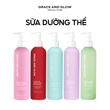 Sữa dưỡng thể Grace and Glow Body Serum 300ml Rosslyn Cosmetic - giảm còn 135.000, dưỡng ẩm sâu, da mềm mịn