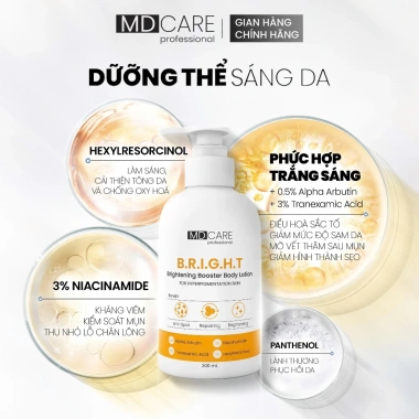 Sữa Dưỡng Thể Sáng Da Mờ Thâm Alpha Arbutin Niacinamide MD CARE 200ml - Giá 532k 2 Sữa Dưỡng Thể Sáng Da Mờ Thâm Alpha Arbutin Niacinamide MD CARE 200ml - Giá 532k 2