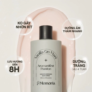Sữa Dưỡng Thể Trắng Da De Memoria Aromanifest 300ml Dưỡng Sáng Mịn Hương Nước Hoa Thơm Lâu Giá Ưu Đãi