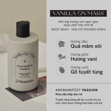 Sữa Dưỡng Thể Trắng Da De Memoria Aromanifest 300ml Dưỡng Sáng Mịn Hương Nước Hoa Thơm Lâu Giá Ưu Đãi