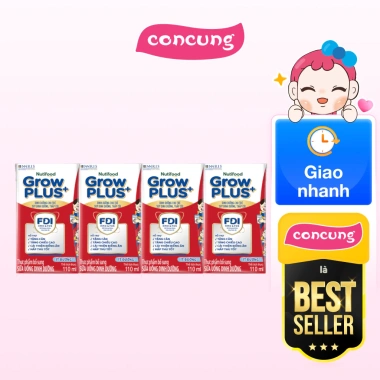 Sữa GrowPLUS+ ít đường 110ml - Lốc 4 hộp, giảm còn 36k, tăng trưởng trẻ, giàu canxi, vitamin D 2 Sữa GrowPLUS+ ít đường 110ml - Lốc 4 hộp, giảm còn 36k, tăng trưởng trẻ, giàu canxi, vitamin D 2