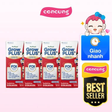 Sữa GrowPLUS+ ít đường 180ml - Lốc 4 hộp, Giá 52k Giảm giá, Dinh dưỡng cho bé 2 Sữa GrowPLUS+ ít đường 180ml - Lốc 4 hộp, Giá 52k Giảm giá, Dinh dưỡng cho bé 2