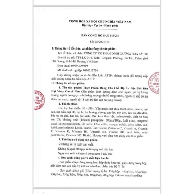 Sữa hạt Vimy Canxi New - Bổ sung canxi cho người lớn, người già, ngừa loãng xương