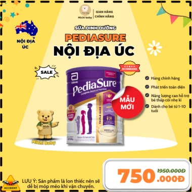 Sữa PediaSure Úc 850g Vani/Dâu Mẫu mới 1-10 tuổi - Giảm giá 700.000đ (MC704)