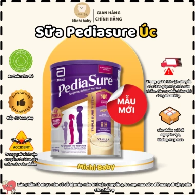 Sữa PediaSure Úc 850g Vani/Dâu Mẫu mới 1-10 tuổi - Giảm giá 700.000đ (MC704)