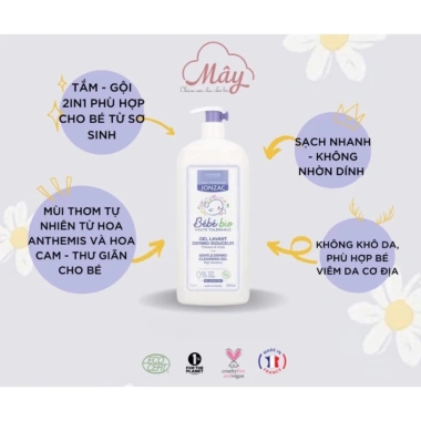 Sữa tắm gội 2in1 hữu cơ cho bé sơ sinh Eau Thermale Jonzac Gel Lavant - Giảm còn 250.000đ 3