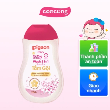 Sữa tắm gội 2in1 Sakura Pigeon cho bé dịu nhẹ 200ml Giá chỉ 94.000đ 2 Sữa tắm gội 2in1 Sakura Pigeon cho bé dịu nhẹ 200ml Giá chỉ 94.000đ 2