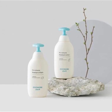 Sữa tắm gội Goongbe Primmune 350ml bé sơ sinh - Giảm giá 390k, dưỡng da nhẹ nhàng