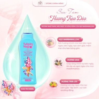 Sữa tắm hương kem ngọt ngào Tulipán Negro Yummy Cream - Hwin Beauty Care 263k 5 Sữa tắm hương kem ngọt ngào Tulipán Negro Yummy Cream - Hwin Beauty Care 263k 5