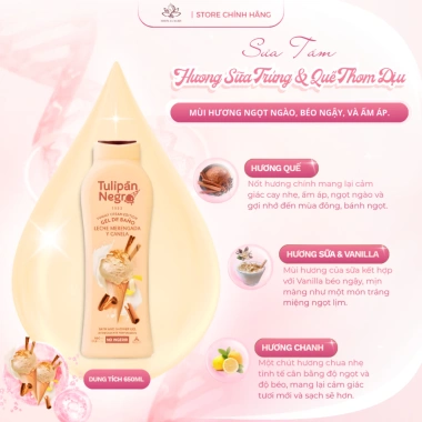 Sữa tắm hương kem ngọt ngào Tulipán Negro Yummy Cream - Hwin Beauty Care 263k 7 Sữa tắm hương kem ngọt ngào Tulipán Negro Yummy Cream - Hwin Beauty Care 263k 7