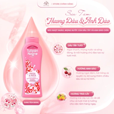 Sữa tắm hương kẹo ngọt Tulipán Negro - Sweet Collection - Giá 263.000₫ - Hwin Beauty 5 Sữa tắm hương kẹo ngọt Tulipán Negro - Sweet Collection - Giá 263.000₫ - Hwin Beauty 5