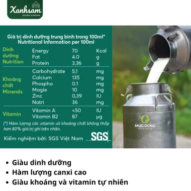 Sữa Tươi Thanh Trùng Mục Đồng Hữu Cơ JAS Nhật Bản – Hỏa Tốc, Hạn 7 Ngày, Bảo Quản Lạnh, Giá 19.000đ