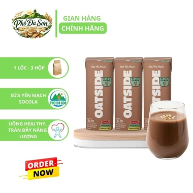 Sữa Yến Mạch Oatside 180ml Nguyên Vị, Socola, Ít Ngọt, Thuần Chay, Bổ Canxi 24 Hộp 33.310₫ 2