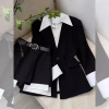 Suit hai áo nữ Hot Girl, quần váy, áo khoác cạp cao dài – Yujie O1ZT giá chỉ 277k 6