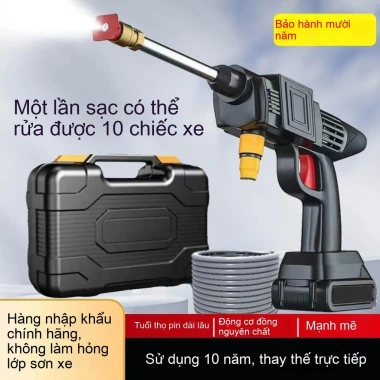 Súng phun nước không dây áp suất cao - Máy rửa xe, làm sạch điện, công suất mạnh, giá 172.200₫