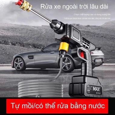 Súng phun nước không dây áp suất cao - Máy rửa xe, làm sạch điện, công suất mạnh, giá 172.200₫