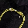 Sườn xám khóa tấm phong cách Trung Hoa, đuôi dài, vải khóa đường, thích hợp Hanfu 9