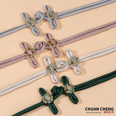 Sườn Xám Tấm Nút Lông Áo Khoác Cao Cố Định Handmade - Nút Trang Trí Phụ Kiện Dân Tộc 11.11 3