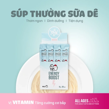 Súp Thưởng Sữa Dê PetQ cho Mèo 15g - Bổ Vitamin, Dầu Cá, Cỏ Mèo, Dành cho Mọi Độ Tuổi, Giá ưu đãi 175.000 VND