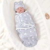 SWEETASHAHEARTS Túi ngủ sơ sinh và Khăn quấn cotton chống đá - ấm áp, mềm mại, điều chỉnh được, bán chạy 6
