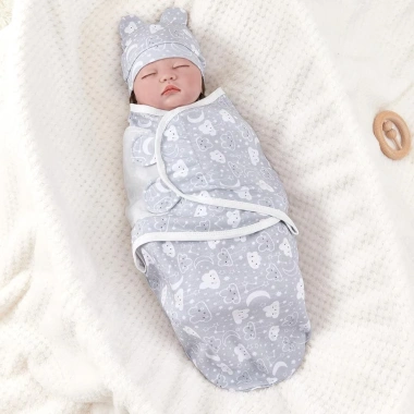 SWEETASHAHEARTS Túi ngủ sơ sinh và Khăn quấn cotton chống đá - ấm áp, mềm mại, điều chỉnh được, bán chạy 6