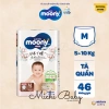 Tã Bỉm Moony Natural Trắng Dán/Quần NB62 S58 M46 L38 L36 XL32 Michi Baby MC555 Giá chỉ 295k 6