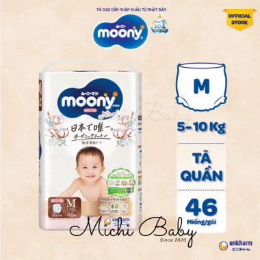 Tã Bỉm Moony Natural Trắng Dán/Quần NB62 S58 M46 L38 L36 XL32 Michi Baby MC555 Giá chỉ 295k 6 Tã Bỉm Moony Natural Trắng Dán/Quần NB62 S58 M46 L38 L36 XL32 Michi Baby MC555 Giá chỉ 295k 6