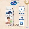 Tã Bỉm Moony Natural Trắng Dán/Quần NB62 S58 M46 L38 L36 XL32 Michi Baby MC555 Giá chỉ 295k 7