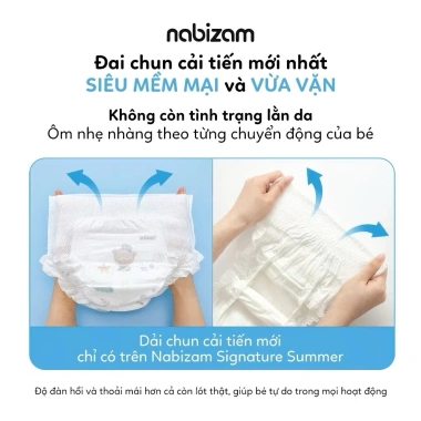 Tã bỉm quần NABIZAM Summer Hàn Quốc Mềm Mại Thấm Hút Size M32/L30/XL26/2XL22 240k 2 Tã bỉm quần NABIZAM Summer Hàn Quốc Mềm Mại Thấm Hút Size M32/L30/XL26/2XL22 240k 2