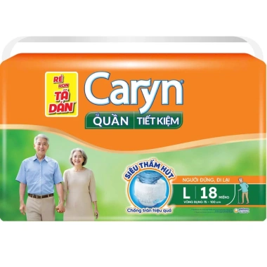 Tã Bỉm Quần Người Lớn Siêu Thấm Caryn Ngày Đêm L18 M18 L10 XL18+2 - 95.760 VND 6