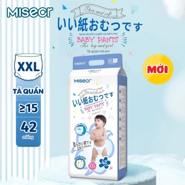 Tã Dán Misecr Siêu Khô Thoáng Mega Jumbo 100% Thoáng Khí NB‑S‑M‑L‑XL‑2XL‑3XL Giá 159k 3 Tã Dán Misecr Siêu Khô Thoáng Mega Jumbo 100% Thoáng Khí NB‑S‑M‑L‑XL‑2XL‑3XL Giá 159k 3