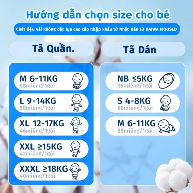 Tã Dán Misecr Siêu Khô Thoáng Mega Jumbo 100% Thoáng Khí NB‑S‑M‑L‑XL‑2XL‑3XL Giá 159k