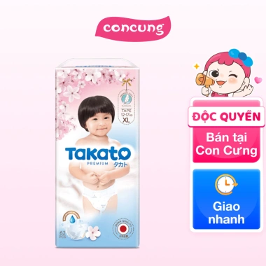 Tã dán Takato siêu mềm mại XL 62 miếng - Giá ưu đãi 264.480đ, giảm tới 21% 2 Tã dán Takato siêu mềm mại XL 62 miếng - Giá ưu đãi 264.480đ, giảm tới 21% 2