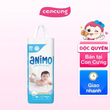Tã Quần Animo Siêu Mềm Thoáng M 50 miếng Giá ưu đãi 185.070đ Con Cưng 2 Tã Quần Animo Siêu Mềm Thoáng M 50 miếng Giá ưu đãi 185.070đ Con Cưng 2