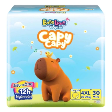 Tã quần Baby Love Capy size M60 L52 XL48 XXL44 chống tràn, thiết kế chữ T - Giá ưu đãi 120.150đ