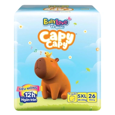 Tã quần Baby Love Capy size M60 L52 XL48 XXL44 chống tràn, thiết kế chữ T - Giá ưu đãi 120.150đ 6 Tã quần Baby Love Capy size M60 L52 XL48 XXL44 chống tràn, thiết kế chữ T - Giá ưu đãi 120.150đ 6