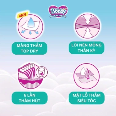 Tã quần Bobby 3XL31 (20‑35kg) mẫu mới 3mm cotton soft, bao bì mới, chỉ 265.500₫