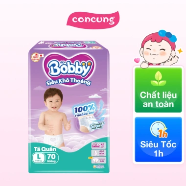 Tã quần Bobby size L 70 miếng - Giao bao bì ngẫu nhiên, giá ưu đãi 356.592₫ 2 Tã quần Bobby size L 70 miếng - Giao bao bì ngẫu nhiên, giá ưu đãi 356.592₫ 2