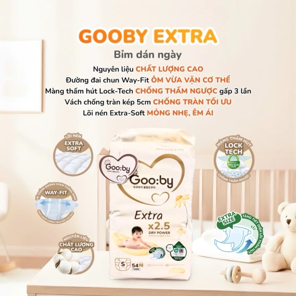 Cách lựa chọn kích thước tã quần Gooby Extra phù hợp cho bé từ 6‑24kg